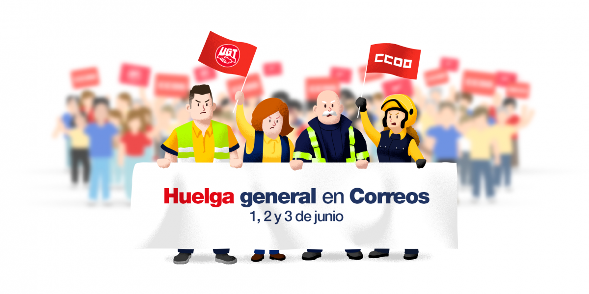 Huelga General en Correos los das 1, 2 y 3 de junio de 2022