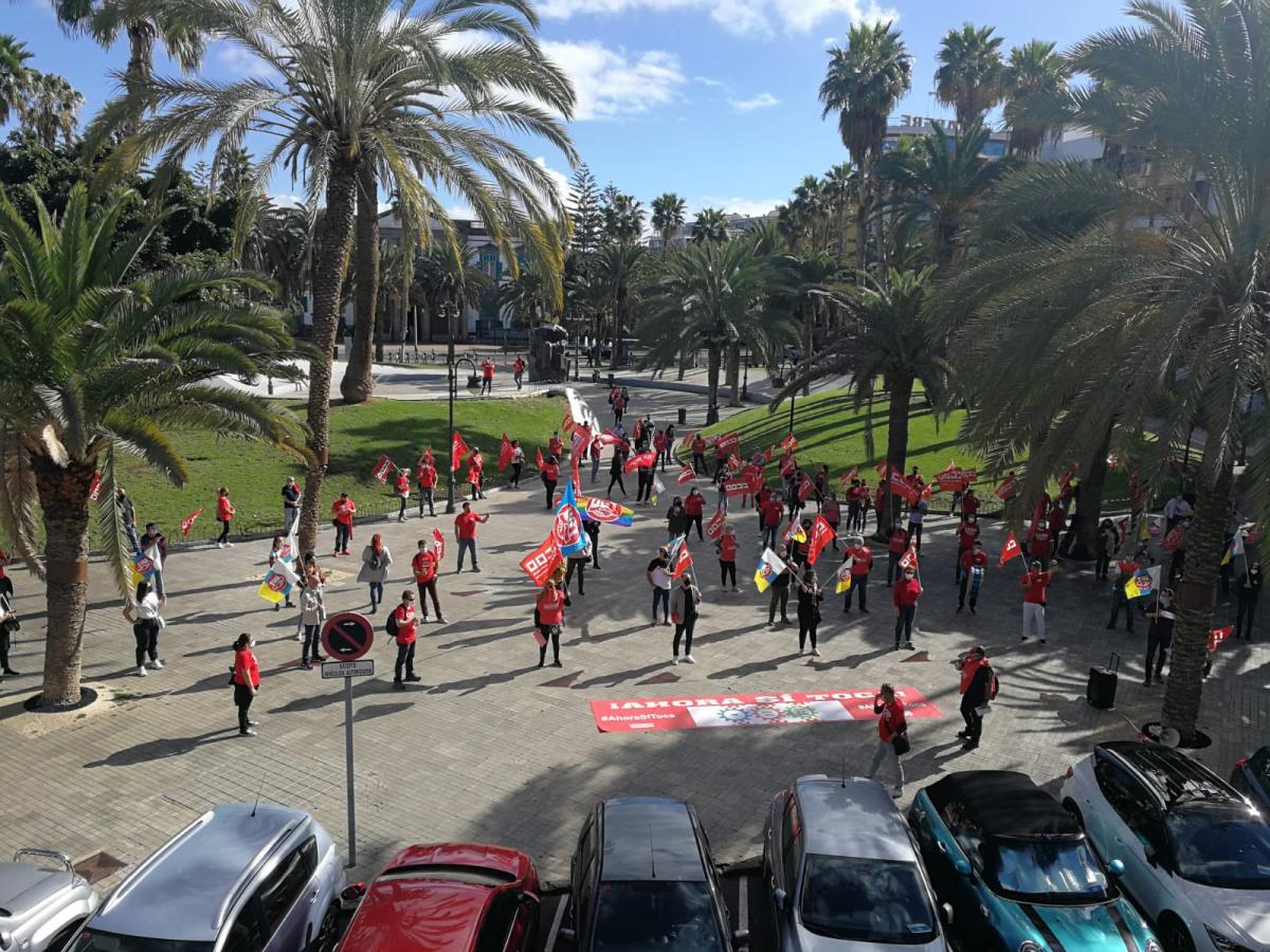 Protesta 11F en Gran canaria