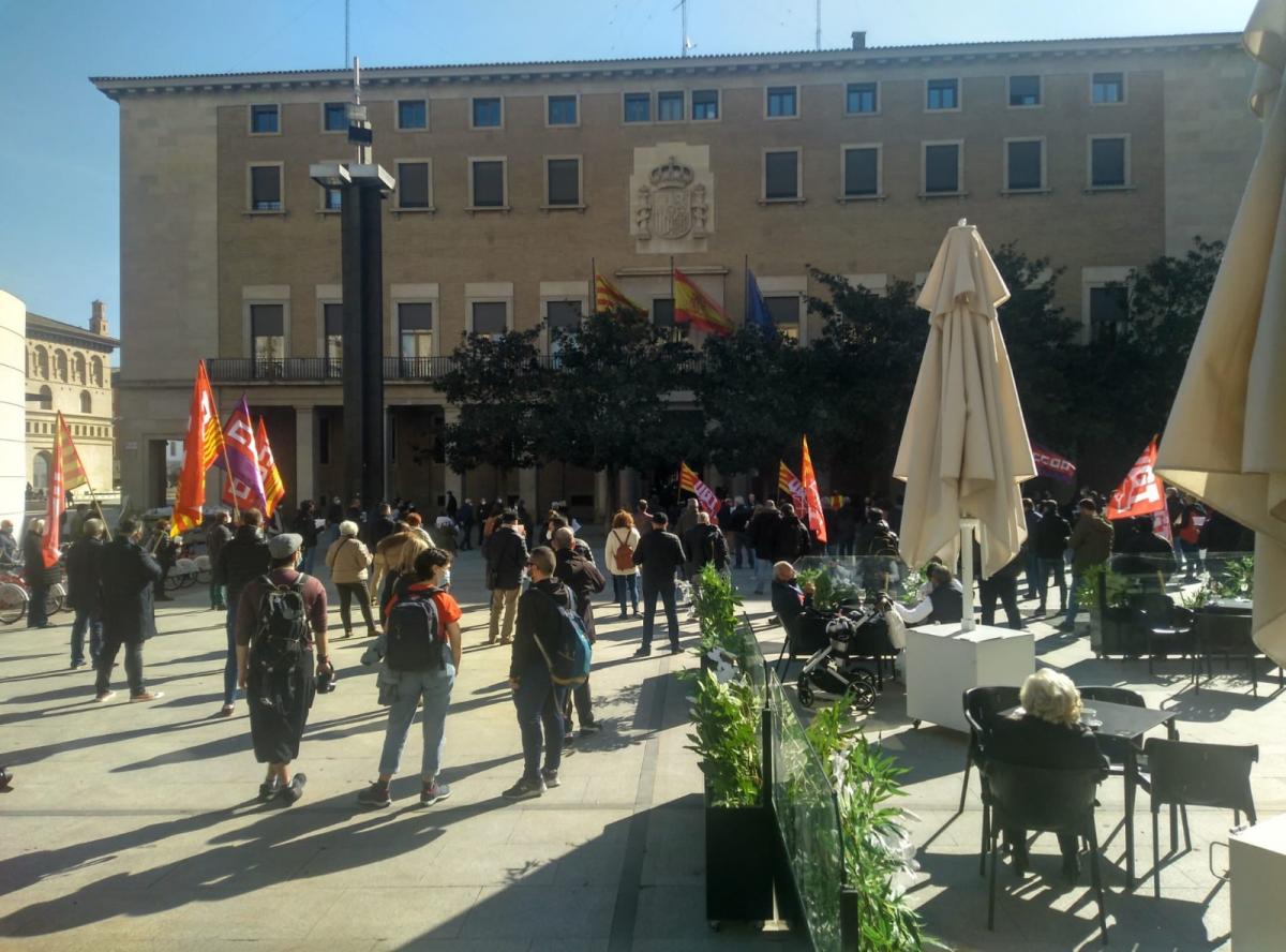 Concentracin de CCOO y UGT 11F en Zaragoza
