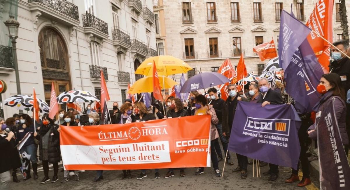 CCOO exige el cumplimiento de los acuerdos y la recuperacin de la negociacin en el rea pblica (Comunidad Valenciana).