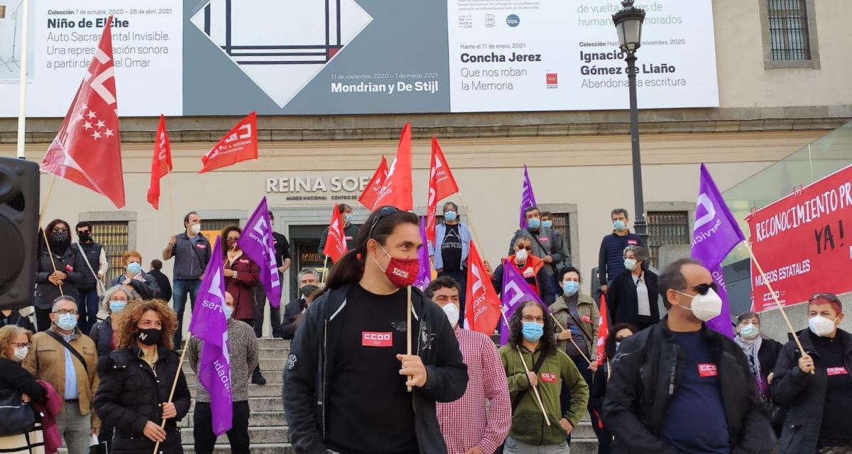 Concentracin de CCOO en el Museo Nacional Centro de Arte Reina Sofa