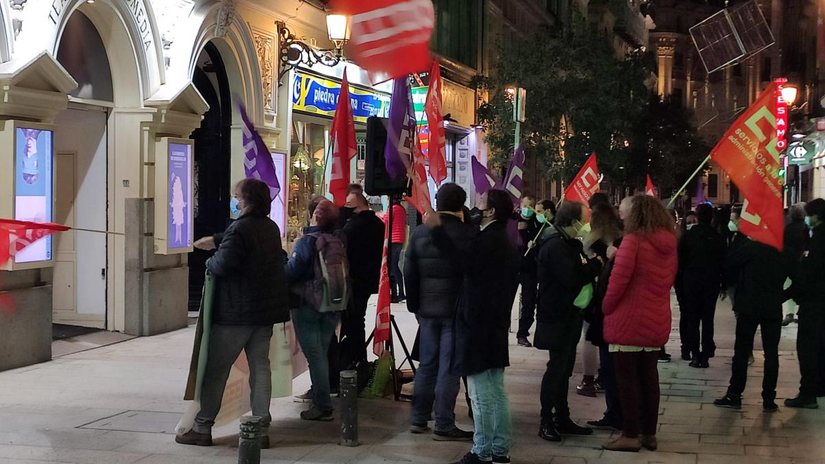 Concentracin de CCOO en el Teatro de la Comedia