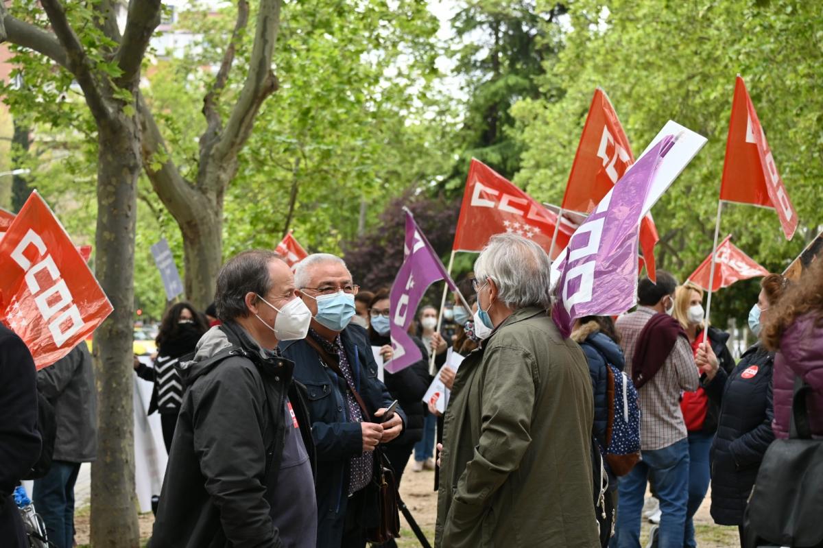 Concentracin frente al Ministerio de Ciencia e Innovacin, en Madrid, contra la reforma de la Ley de Ciencia.