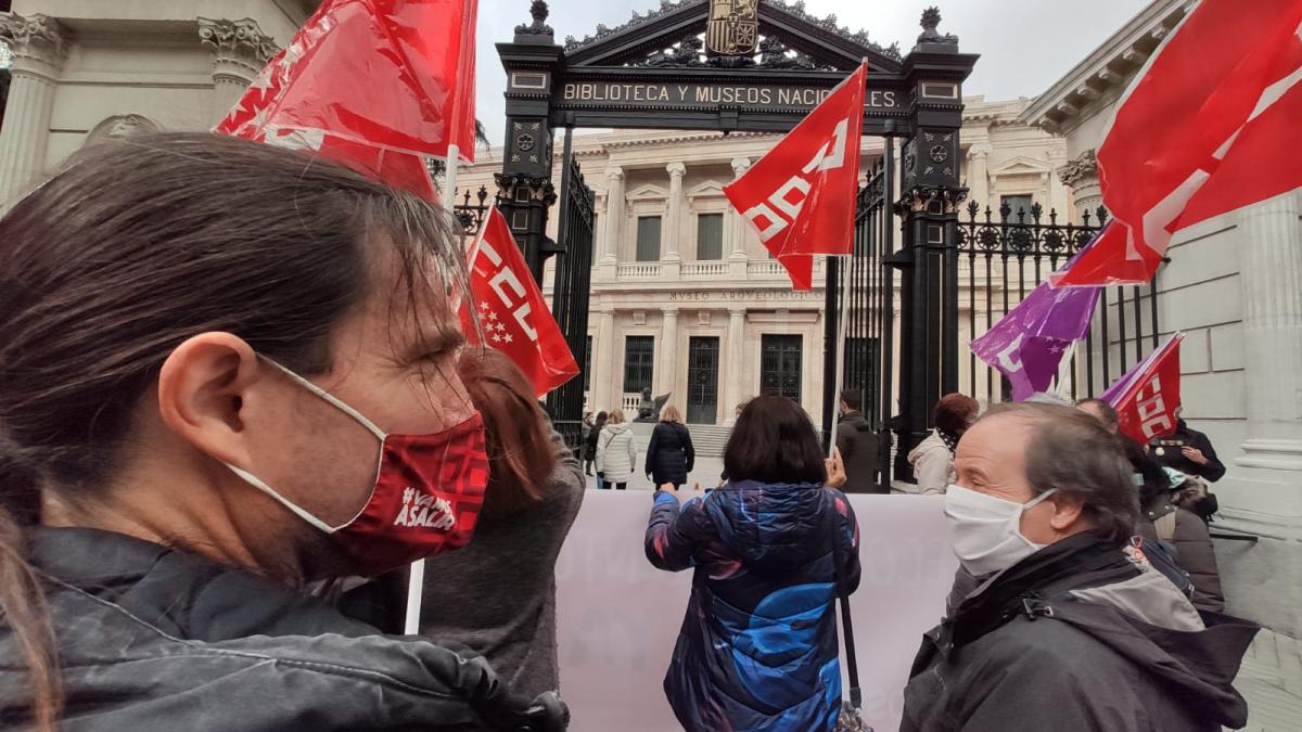 Concentracin de CCOO en el Museo Arqueolgico Nacional