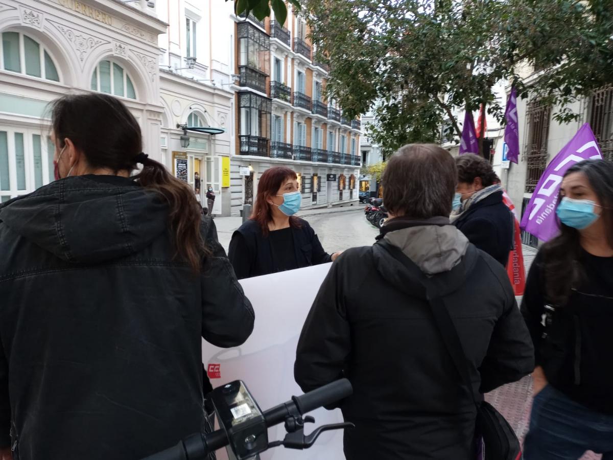 Concentracin de CCOO en el Teatro Mara Guerrero