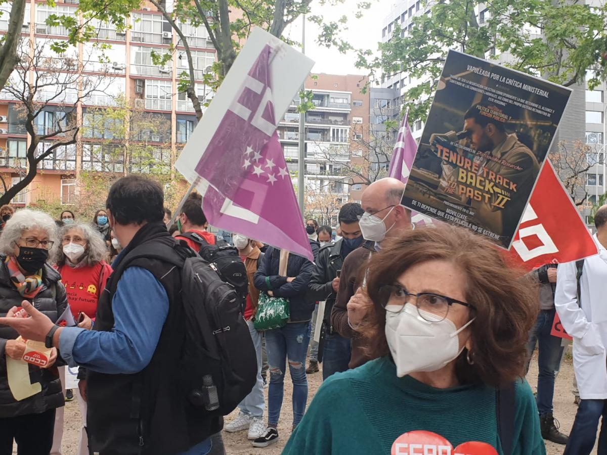 Concentracin contra la reforma de la Ley de Ciencia.