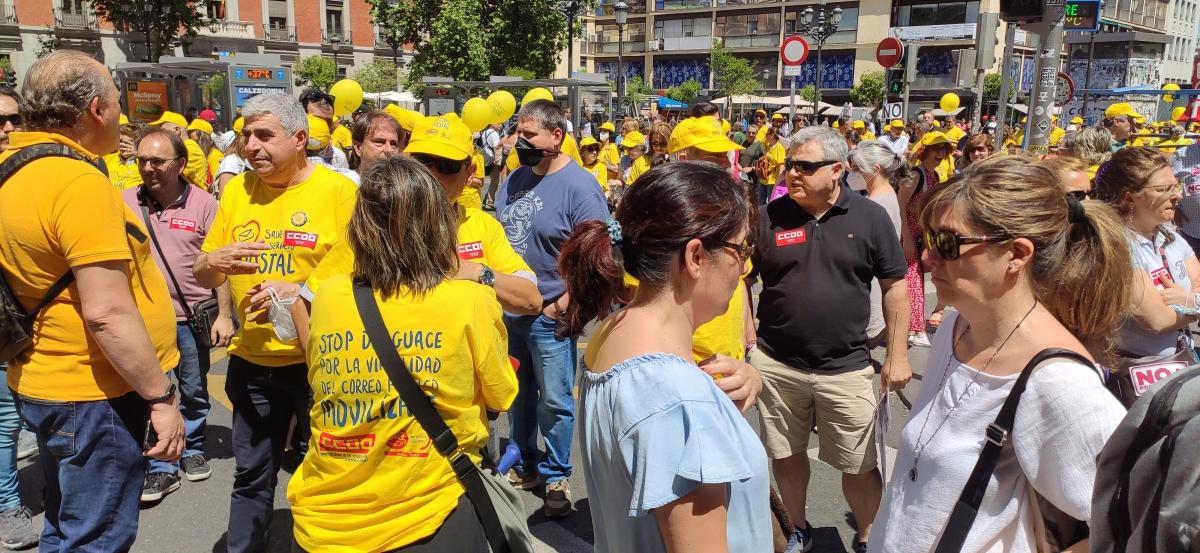 Gran marcha en Madrid #1JUN en defensa del Servicio Pblico de Correos.