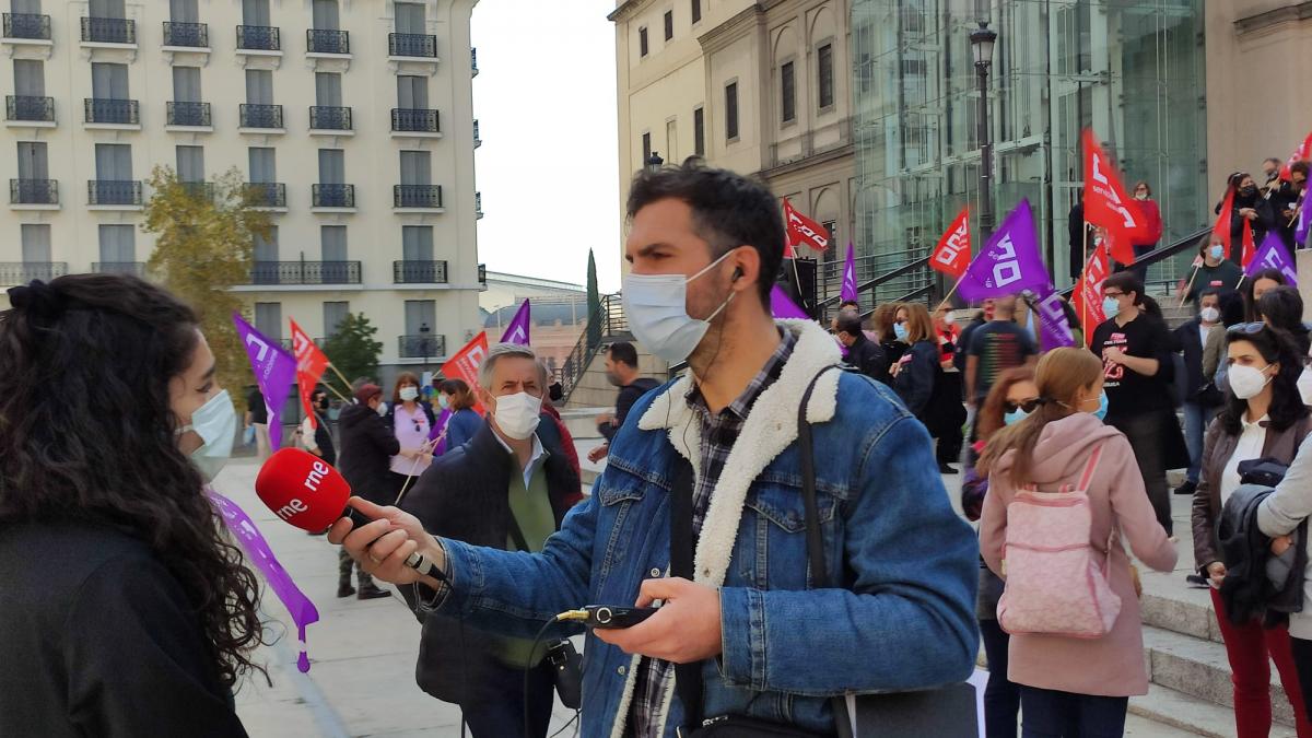 Concentracin de CCOO en el Museo Nacional Centro de Arte Reina Sofa