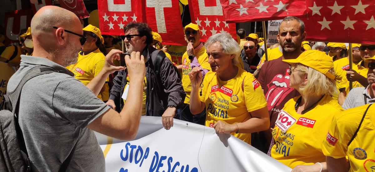 Gran marcha en Madrid #1JUN en defensa del Servicio Pblico de Correos.