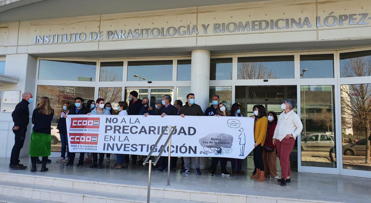 Concentraciones del 2M ante los centros de trabajo dependientes del Consejo Superior de Investigaciones Cientficas (CSIC).