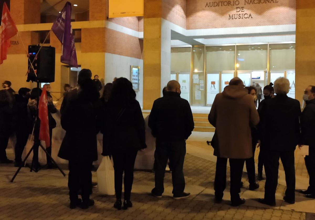CCOO frente al Auditorio Nacional de Msica, por la Cultura Pblica