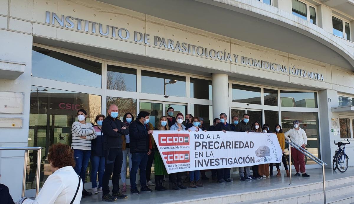 Concentraciones del 2M ante los centros de trabajo dependientes del Consejo Superior de Investigaciones Cientficas (CSIC).