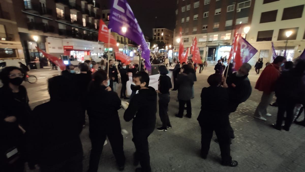 Concentracin de CCOO en el Teatro Valle-Incln