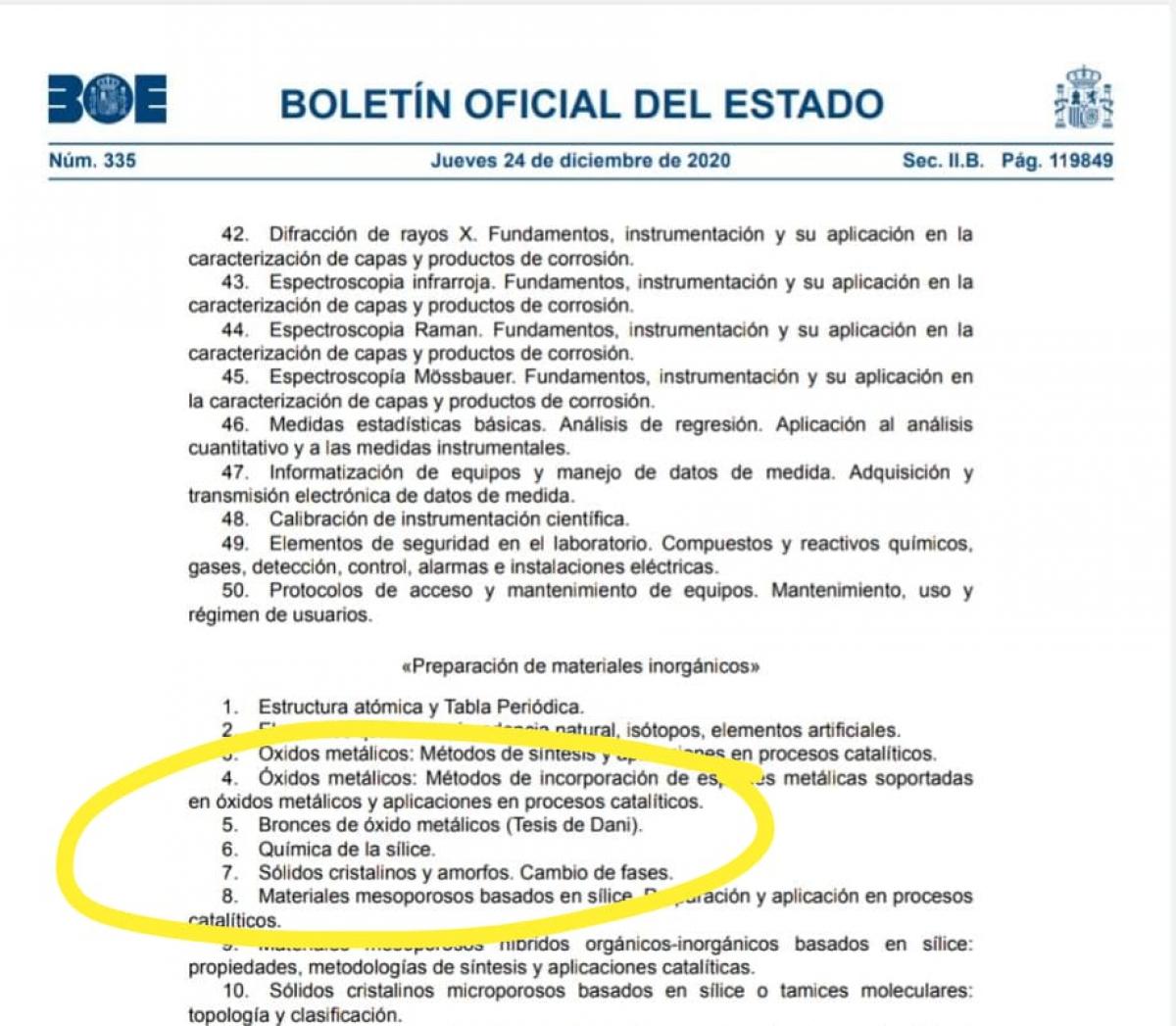 Temarios de oposiciones como "Tesis de Dani"