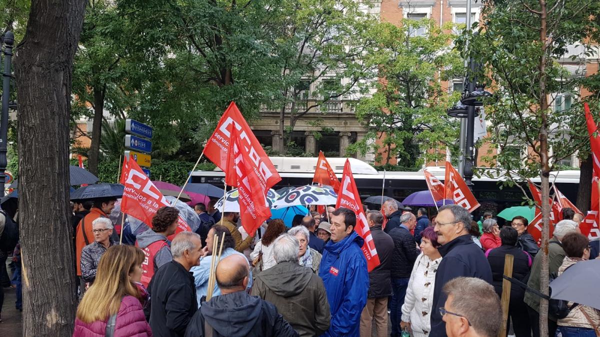 Concentracin 17O de CCOO frente al Ministerio de Poltica Territorial y Funcin Pblica