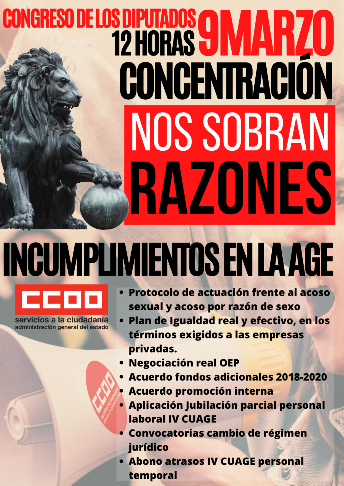 Cartel Concentracin en Madrid