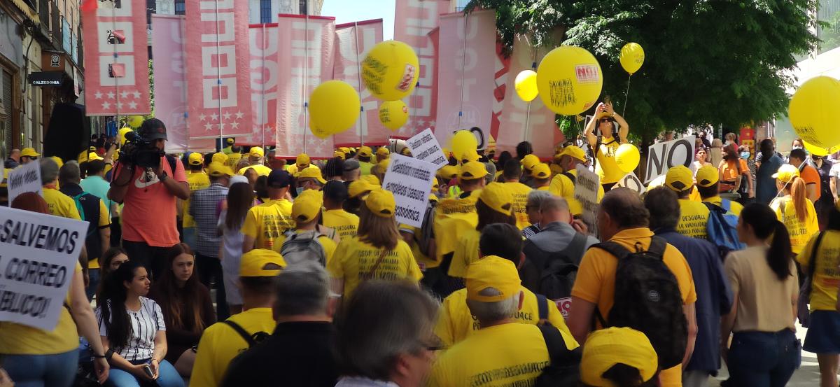Gran marcha en Madrid #1JUN en defensa del Servicio Pblico de Correos.