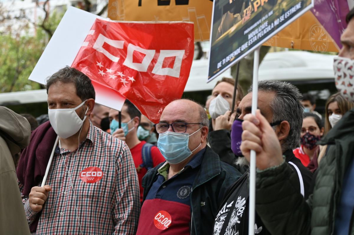 Concentracin frente al Ministerio de Ciencia e Innovacin, en Madrid, contra la reforma de la Ley de Ciencia.