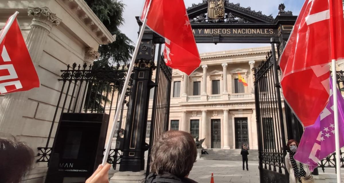 Concentracin en el Museo Arqueolgico el pasado 25 de octubre de 2020