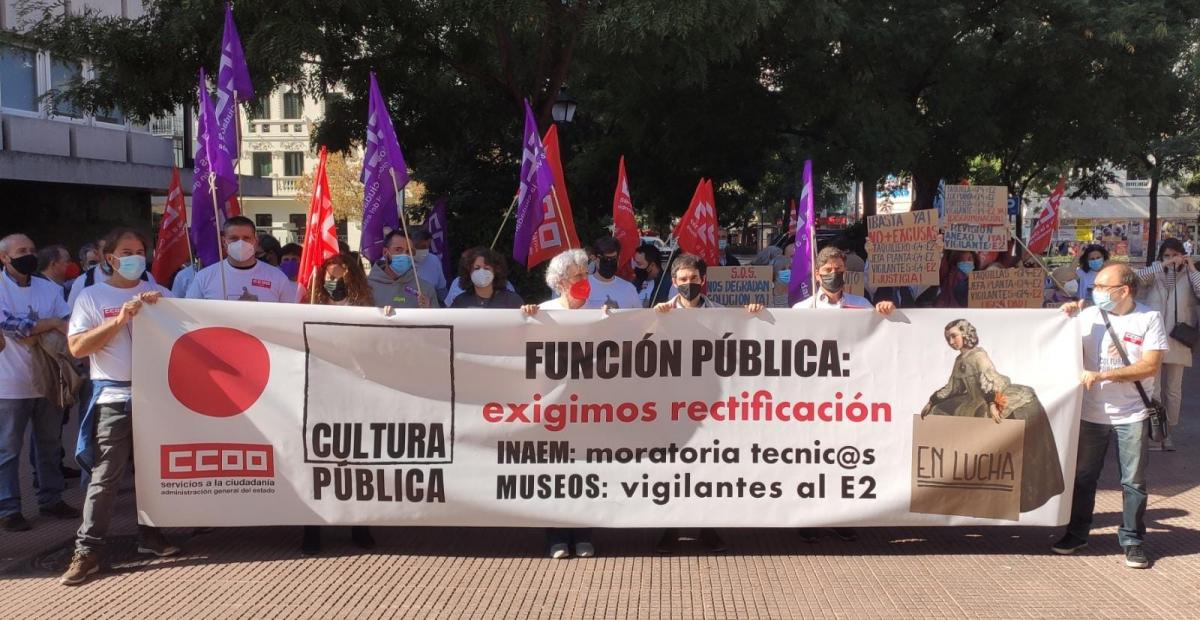 Concentracin de CCOO de hoy, 15 de octubre, frente a Funcin Pblica.