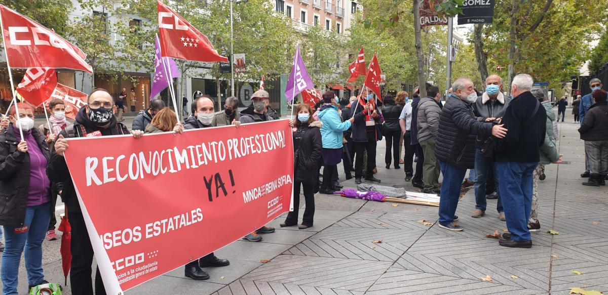 Concentracin de CCOO en el Museo Arqueolgico Nacional