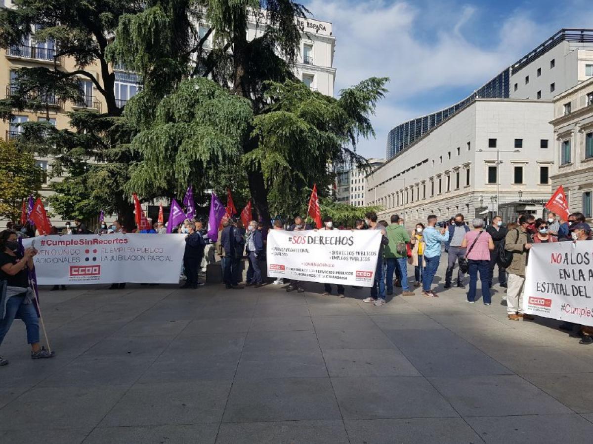#CumpleSinRecortes. Concentracin Madrid 8 oct 2020