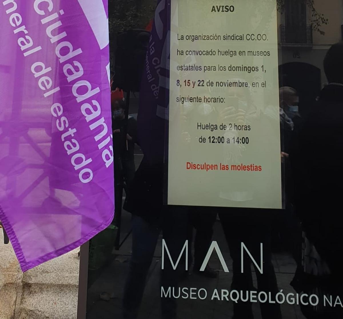 Concentracin de CCOO en el Museo Arqueolgico Nacional