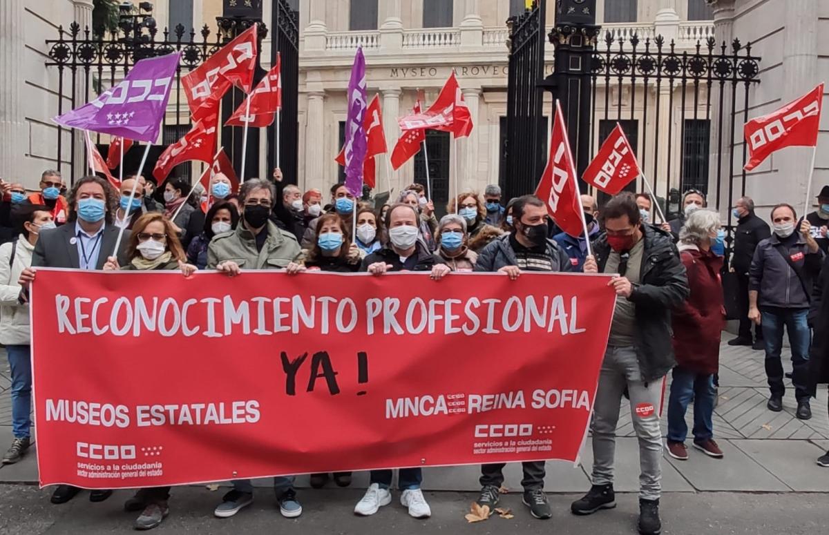 Concentracin de CCOO en el Museo Arqueolgico Nacional