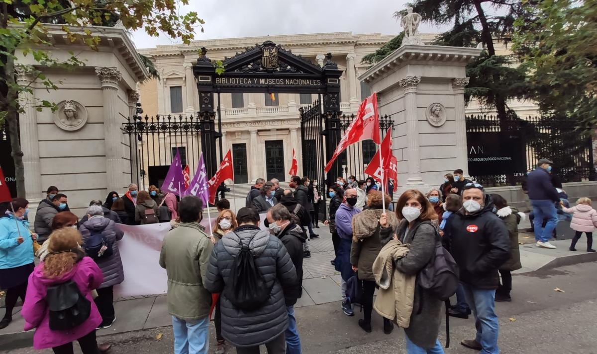 Concentracin de CCOO en el Museo Arqueolgico Nacional