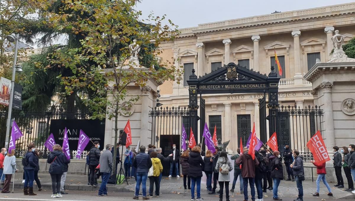 Concentracin de CCOO en el Museo Arqueolgico Nacional