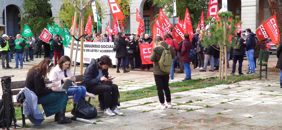 Concentracin en Nuevos Ministerios en defensa de la Seguridad Social
