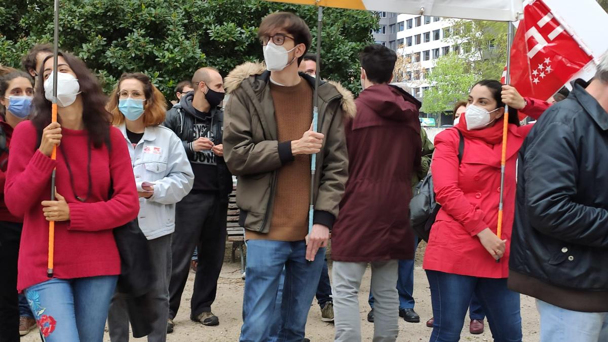 Concentracin en Madrid frente al Ministerio de Ciencia e Innovacin.