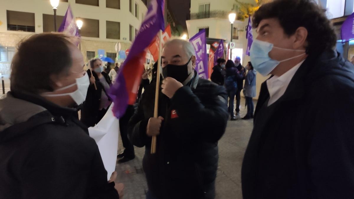Concentracin de CCOO en el Teatro Valle-Incln