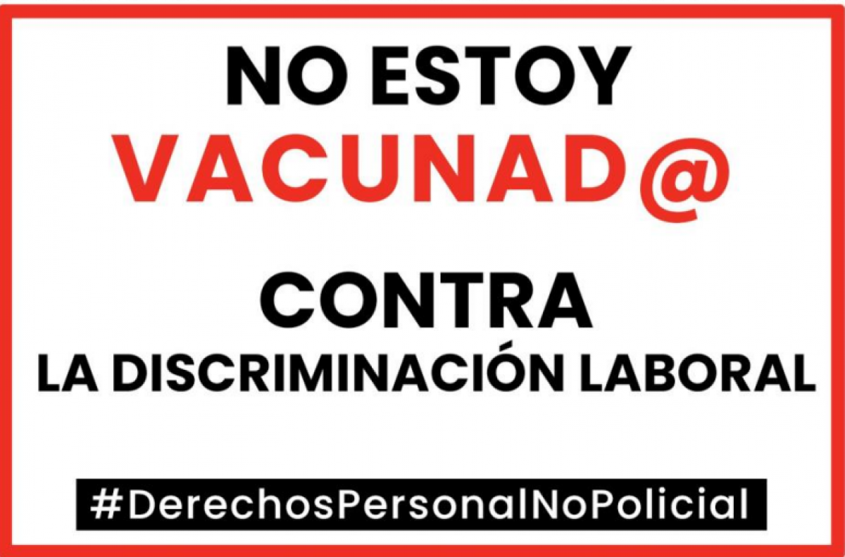 No estoy vacunada, no estoy vacunado