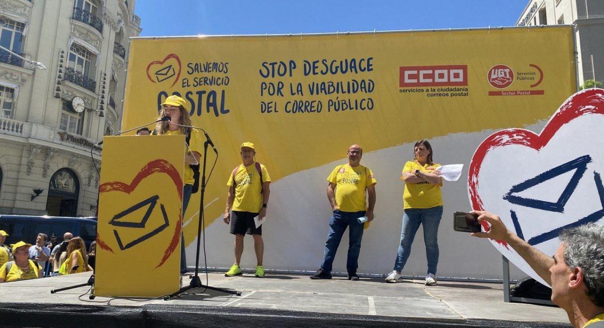 Gran marcha en Madrid #1JUN en defensa del Servicio Pblico de Correos (Foto de CCOO Correos).