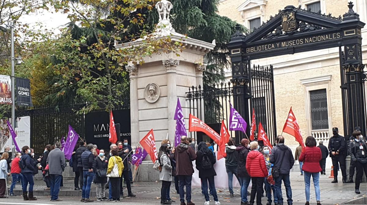 Concentracin de CCOO en el Museo Arqueolgico Nacional