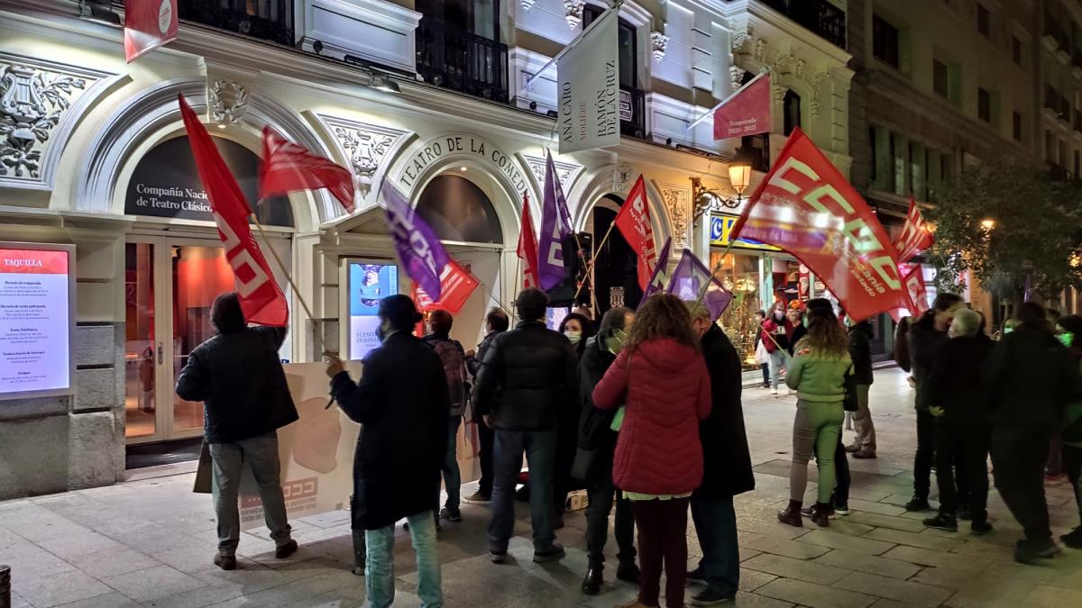 Concentracin de CCOO en el Teatro de la Comedia