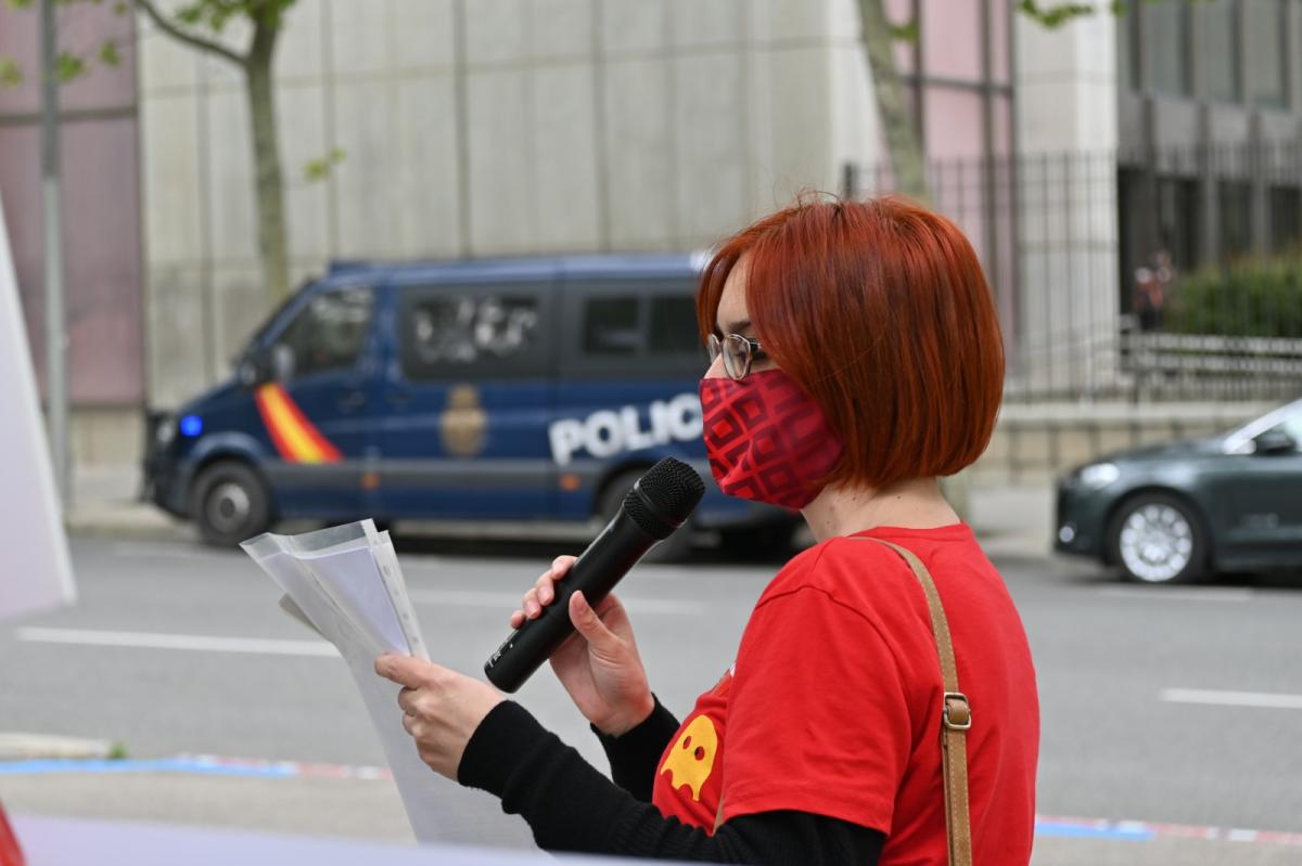 Concentracin frente al Ministerio de Ciencia e Innovacin, en Madrid, contra la reforma de la Ley de Ciencia.