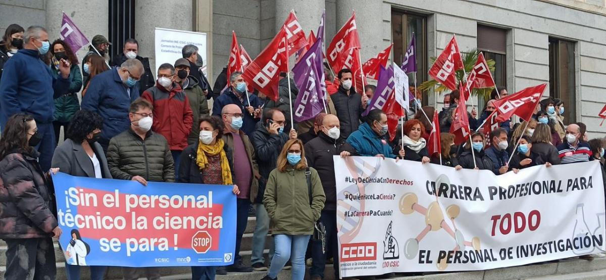 Concentraciones en el CSIC del mircoles, 6 de abril de 2022.
