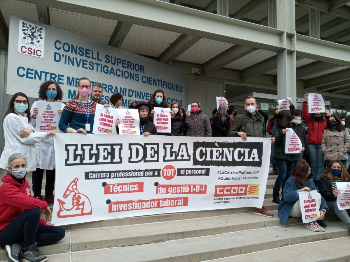 Concentracin #23M en el CSIC para reclamar una Ley de la Ciencia con Derechos para todo el personal de la investigacin.