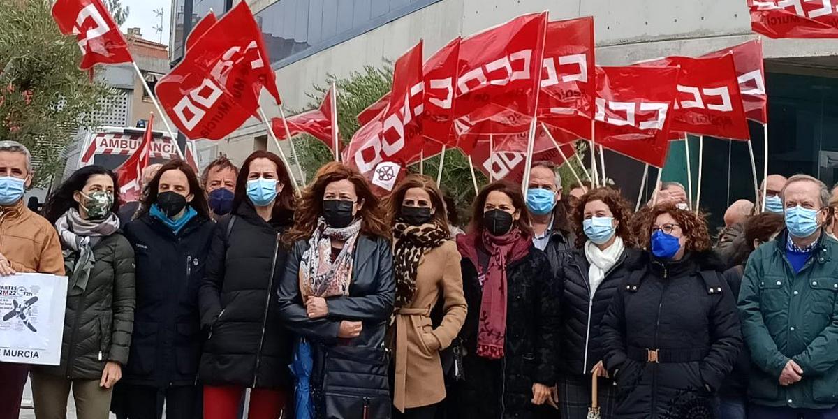 Concentracin del pasado 22 de marzo  ante la ITSS en Murcia.