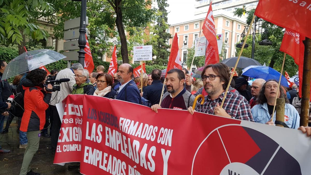 Concentracin 17O de CCOO frente al Ministerio de Poltica Territorial y Funcin Pblica