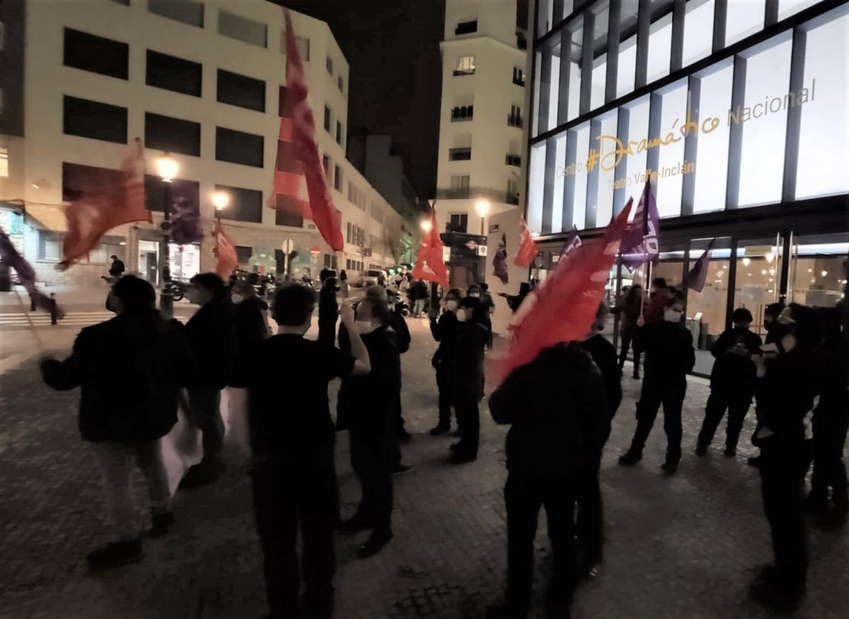 Concentracin de CCOO en el Teatro Valle-Incln