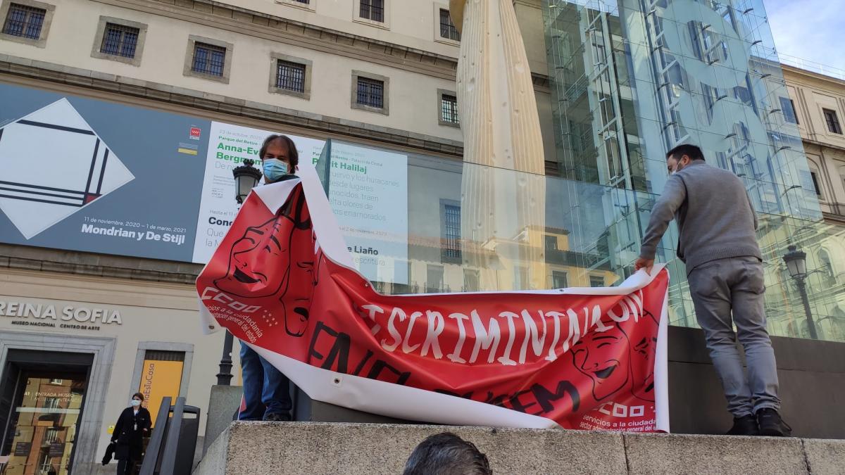 Concentracin de CCOO en el Museo Nacional Centro de Arte Reina Sofa