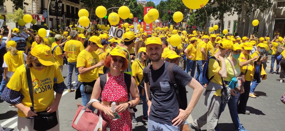 Gran marcha en Madrid #1JUN en defensa del Servicio Pblico de Correos.