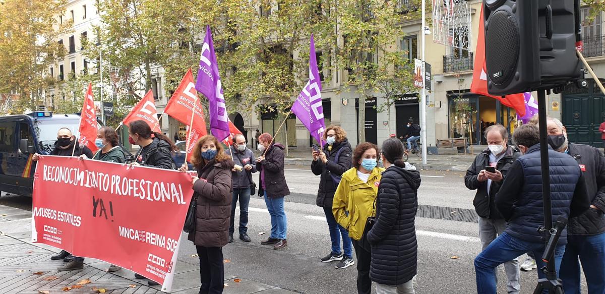 Concentracin de CCOO en el Museo Arqueolgico Nacional