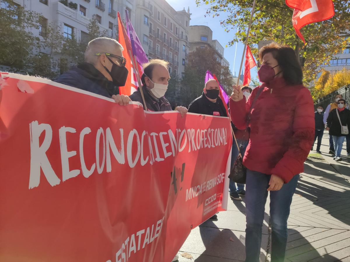 Concentracin de CCOO 22N en el Museo Arqueolgico Nacional
