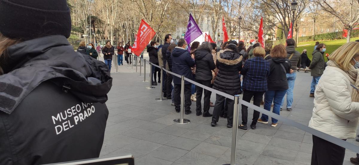 Concentracin en defensa de un convenio digno en el Museo del Prado