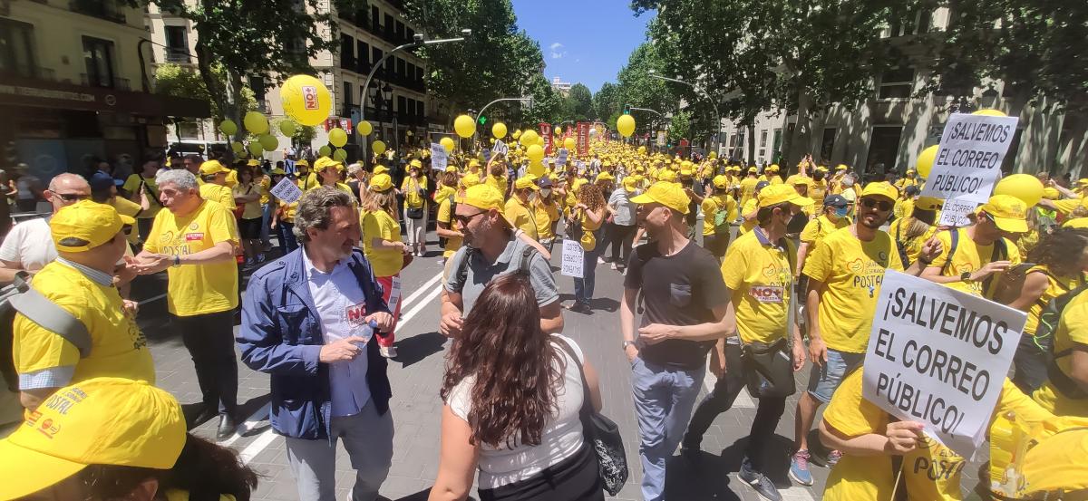 Gran marcha en Madrid #1JUN en defensa del Servicio Pblico de Correos.