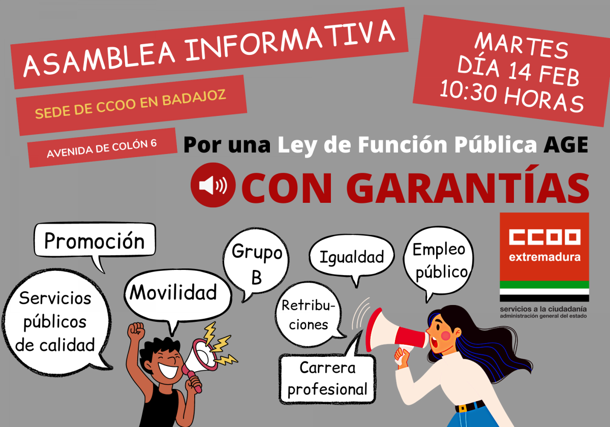 Asamblea informativa en Badajoz